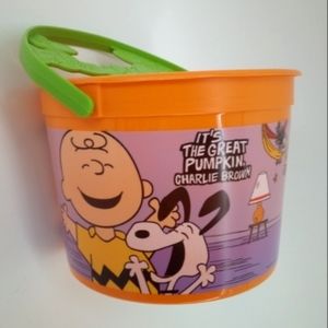 McDonald's It's the Great Pumpkin 50 Years Peanuts Charlie Brown Snoopy Pail